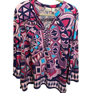 20. WOMENS CHICO’S 4/XXL DETAIL TOP